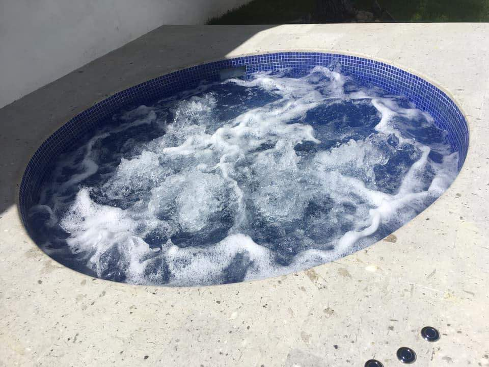 Hidromasaje en funcionamiento